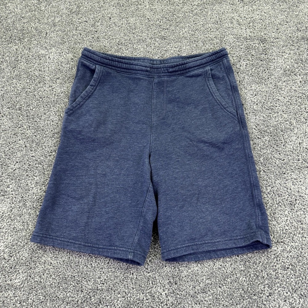 Old Navy Shorts Boys 18 Blue Fleece Elastic Waist Sweat Casual Summer Gym